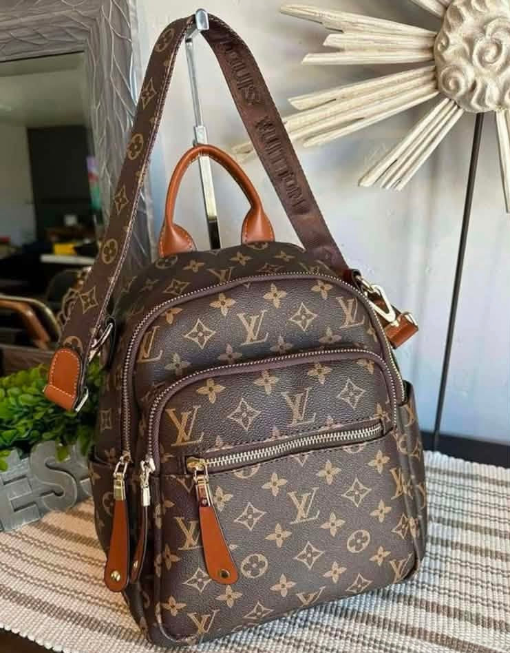 Brown L Backpack