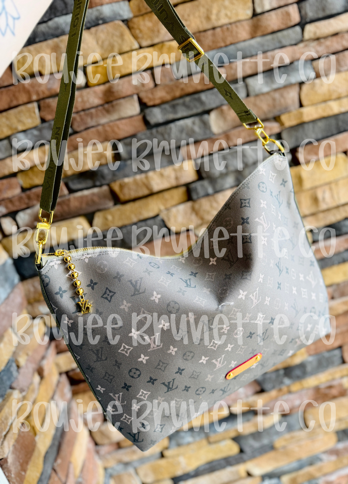 Large Greyish Green Coussin