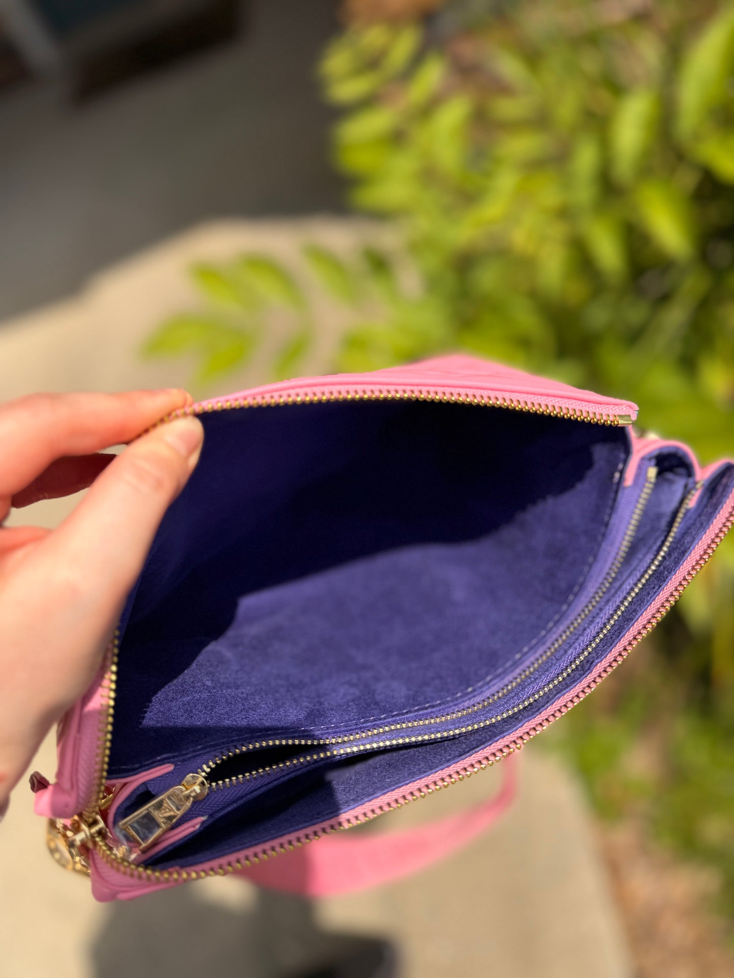Pink/Navy Crossbody