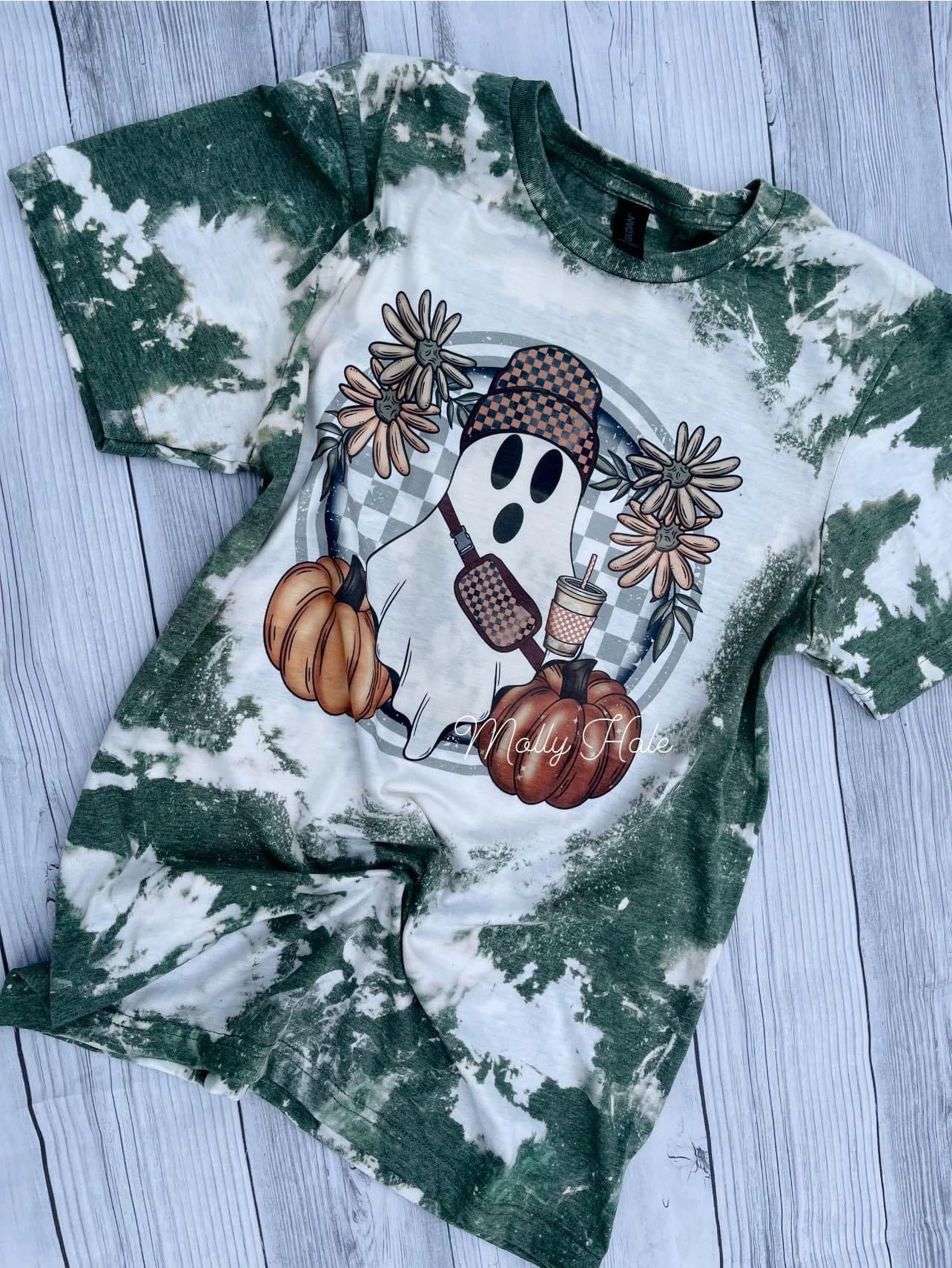 Checkered Ghosty Fall Bleached Tee