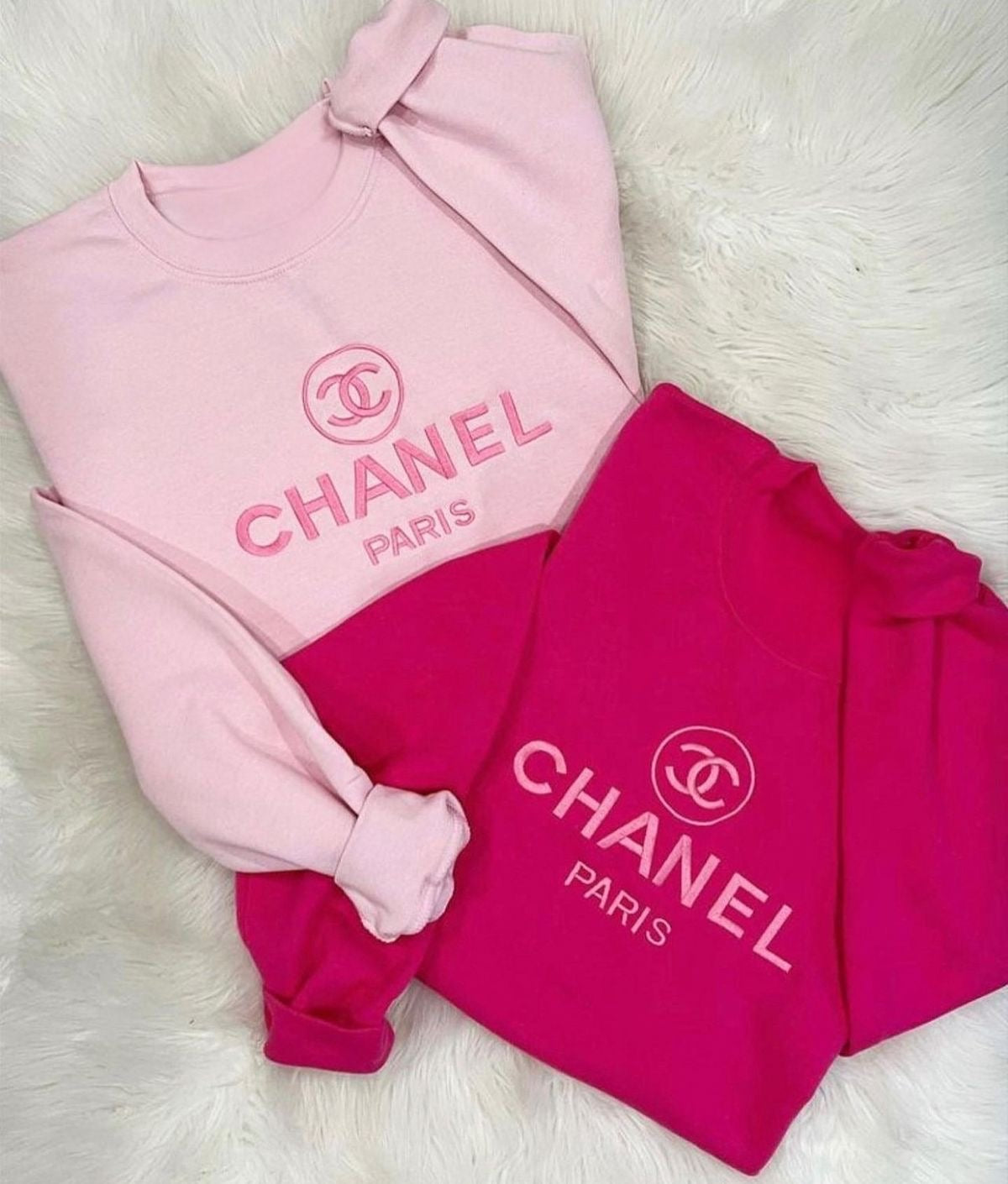 Pink C Embroidered