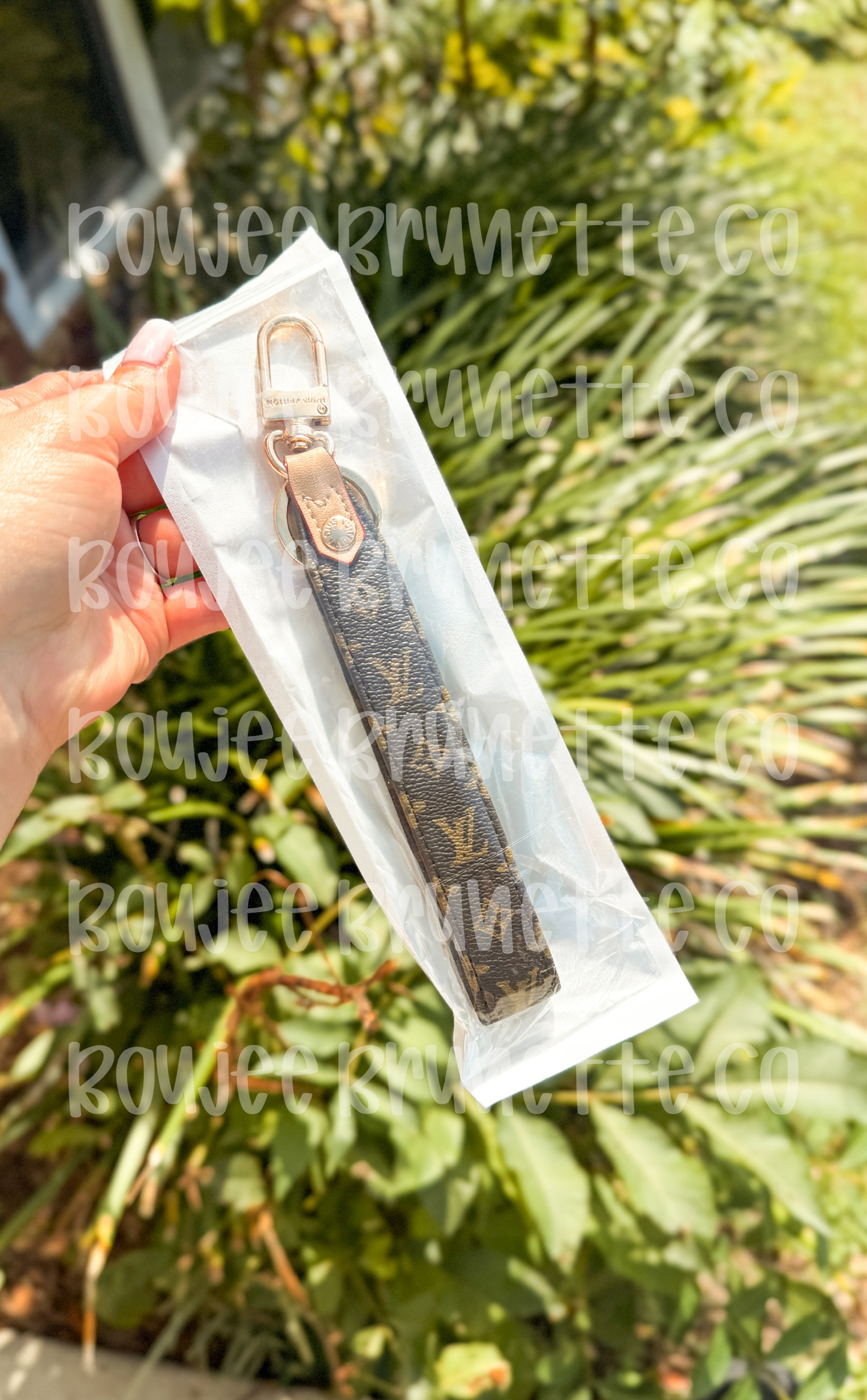 Brown Wristlet Keychain