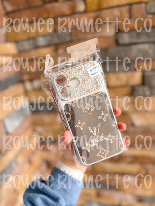 Brown Rhinestone Case