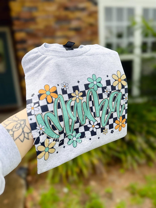 Floral Mama Checkered