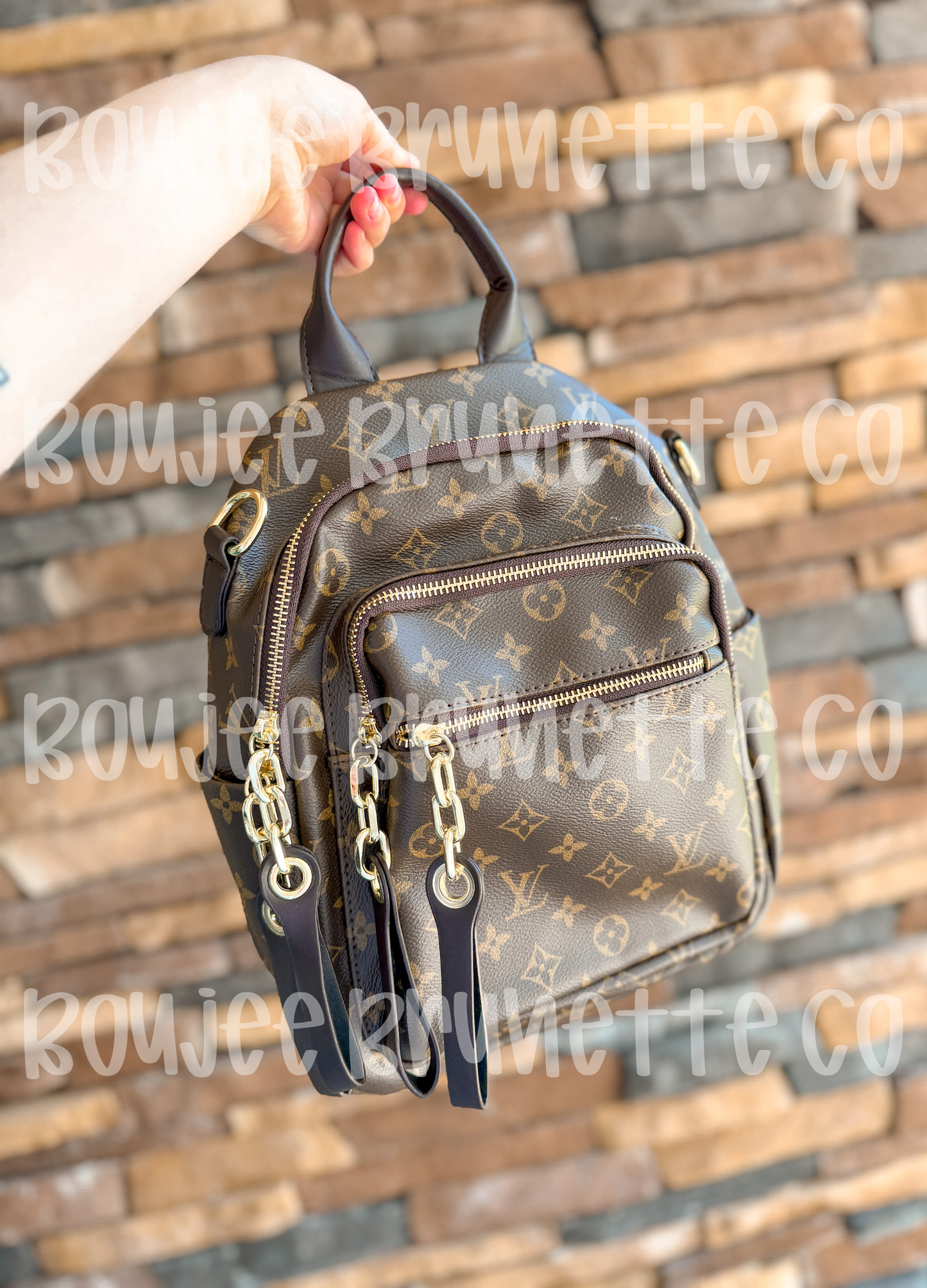 Brown Crossbody Backpack