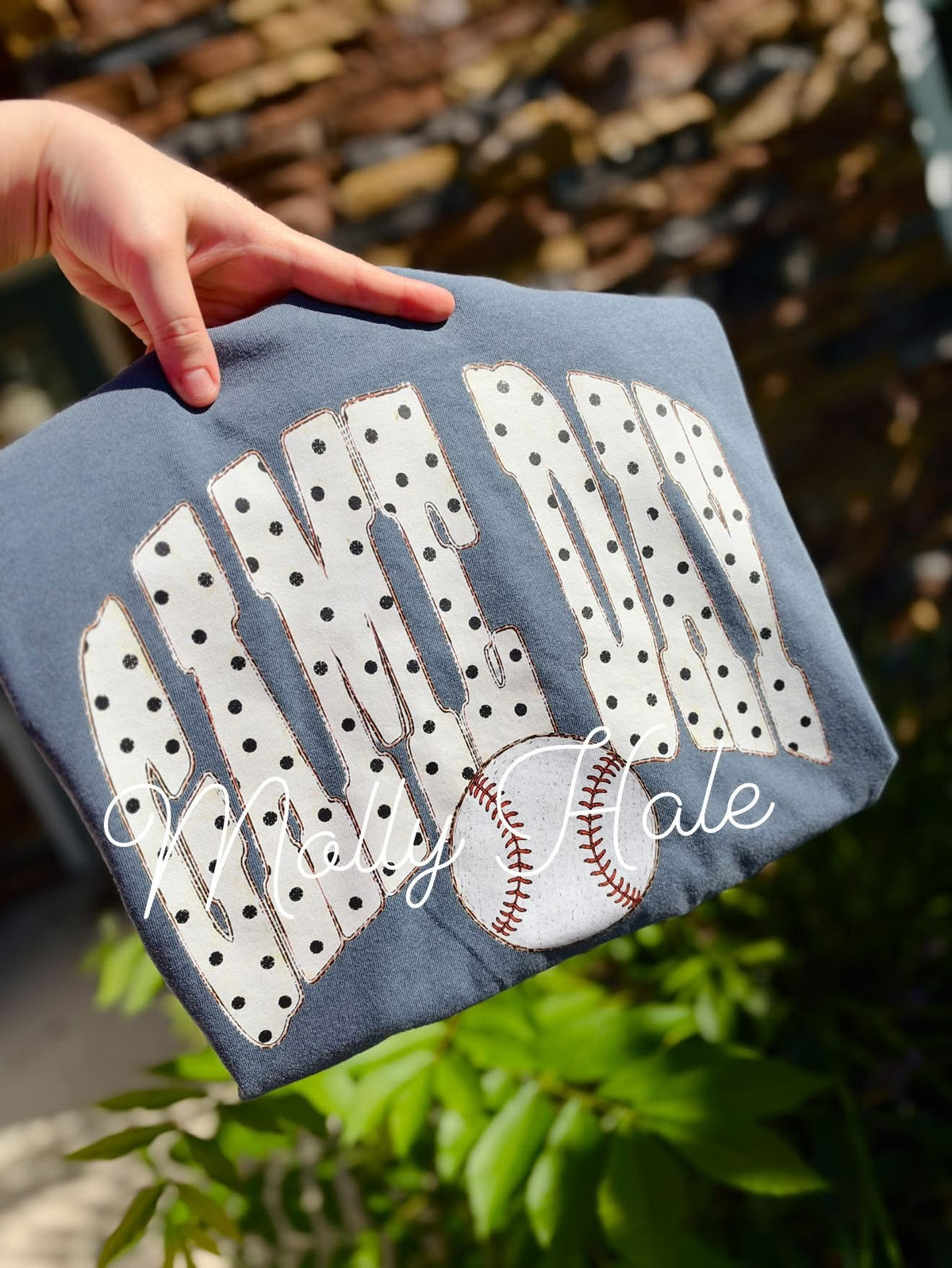 Baseball Polka Dot Game Day