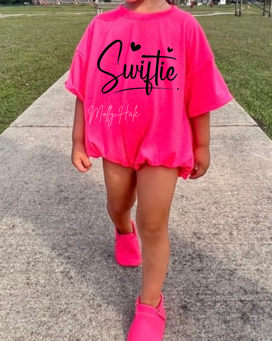 Neon Pink Swiftie Romper