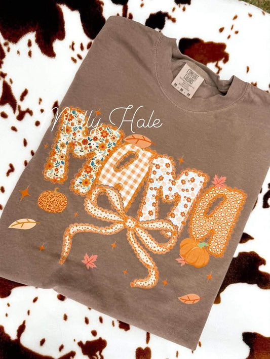 Faux Lace Orange Coquette Mama