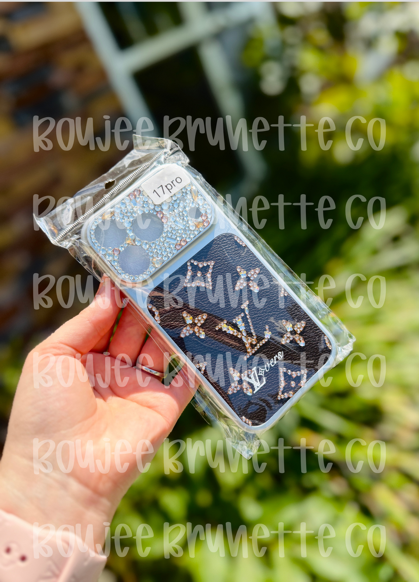 Brown Rhinestone Case