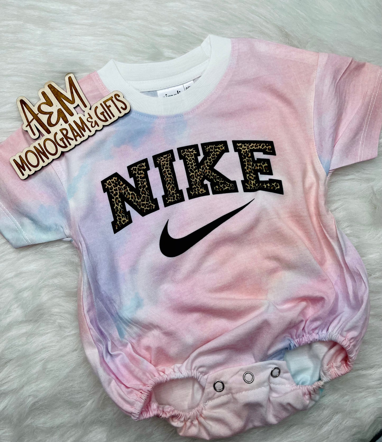 Leopard Swoosh Romper