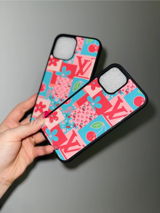 L Cherry Patchwork IPhone Case