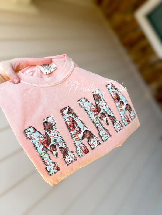Moana Embroidered Tee