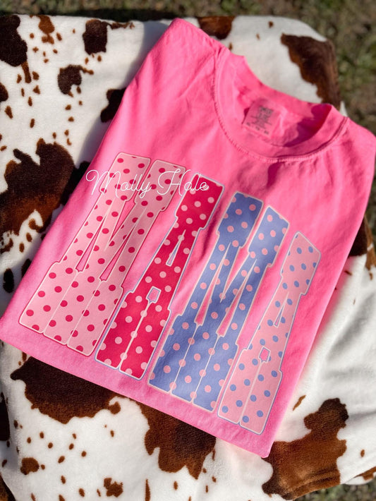 Neon Polka Dot Mama