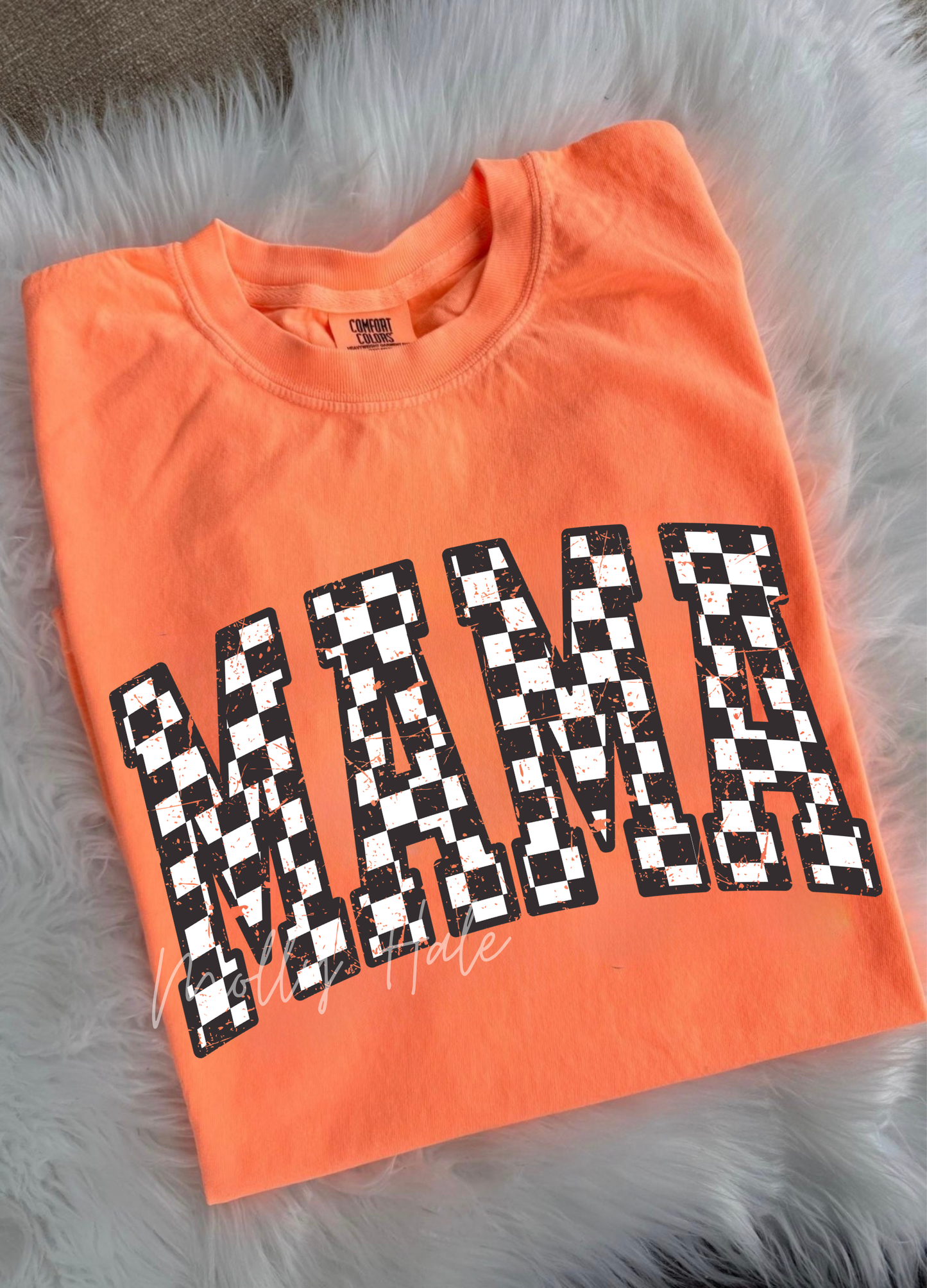 Distressed Checkered Mama